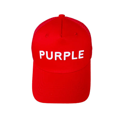 PURPLE Hat  Mesh Stitching Embroidery PB003#