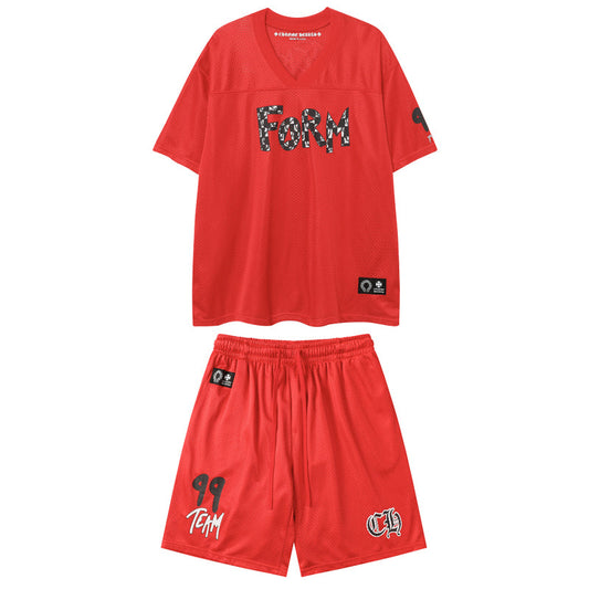 Chrome Hearts Matty Boy Mesh Stadium Jersey Red 9996