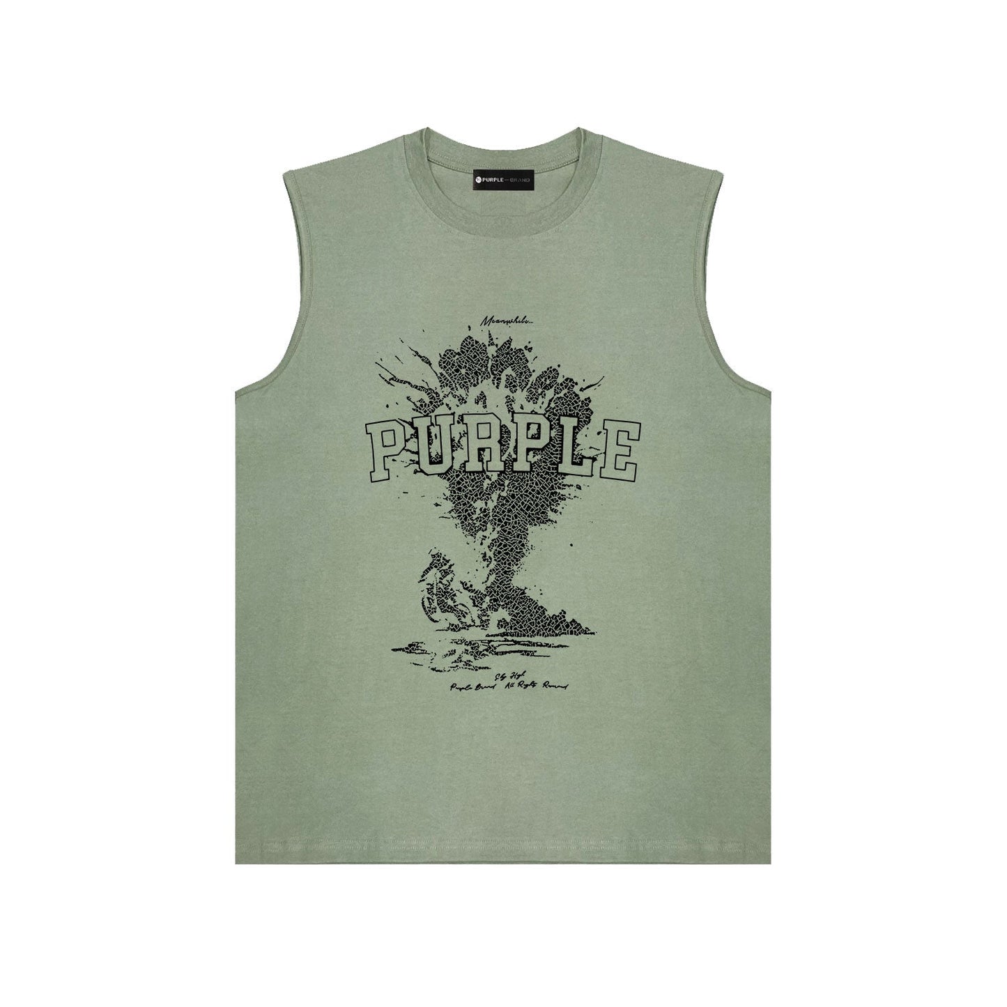 パープル ノースリーブTシャツ BPUR123#