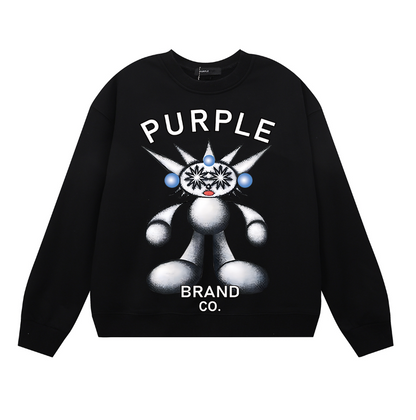 Purple 2024  Men's Long-Sleeve T-shirt Sweatshirt 1157