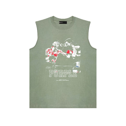 パープル ノースリーブTシャツ BPUR119#