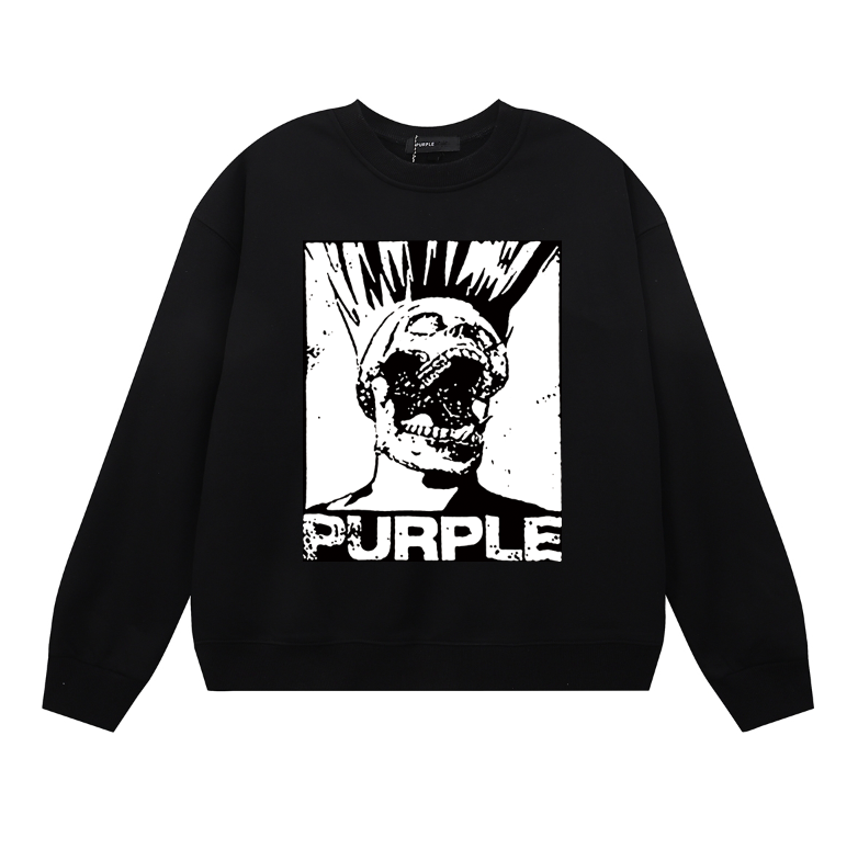 Purple 2024  Men's Long-Sleeve T-shirt Sweatshirt 1144