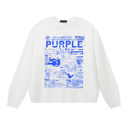 Purple 2024  Men's Long-Sleeve T-shirt Sweatshirt 1129