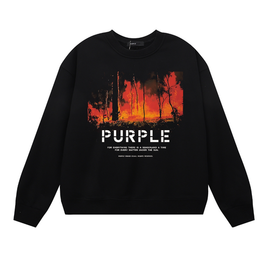 Purple 2024  Men's Long-Sleeve T-shirt Sweatshirt 1155