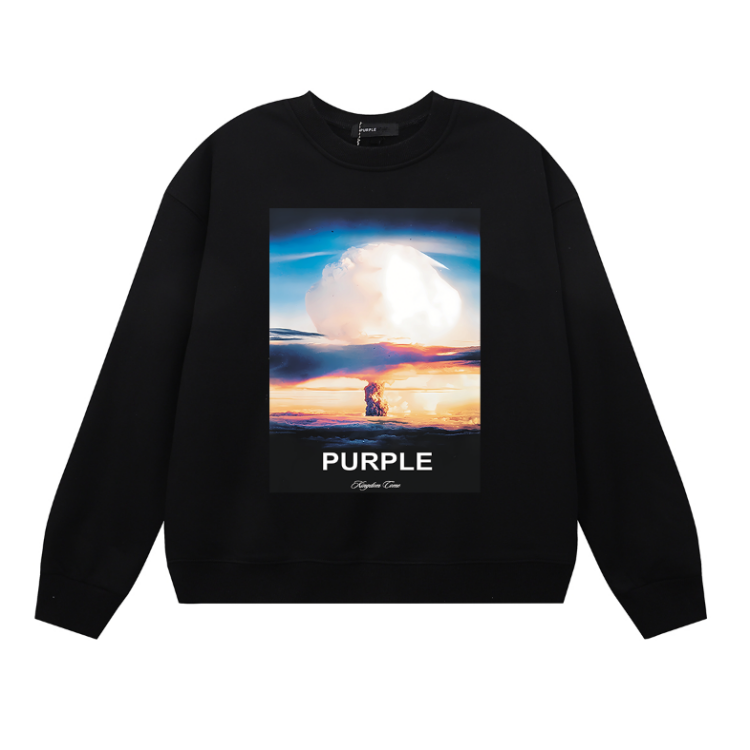 Purple 2024  Men's Long-Sleeve T-shirt Sweatshirt 1124