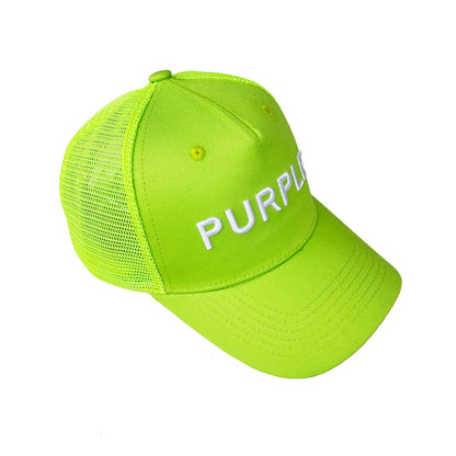 PURPLE Hat  Mesh Stitching Embroidery PB003#